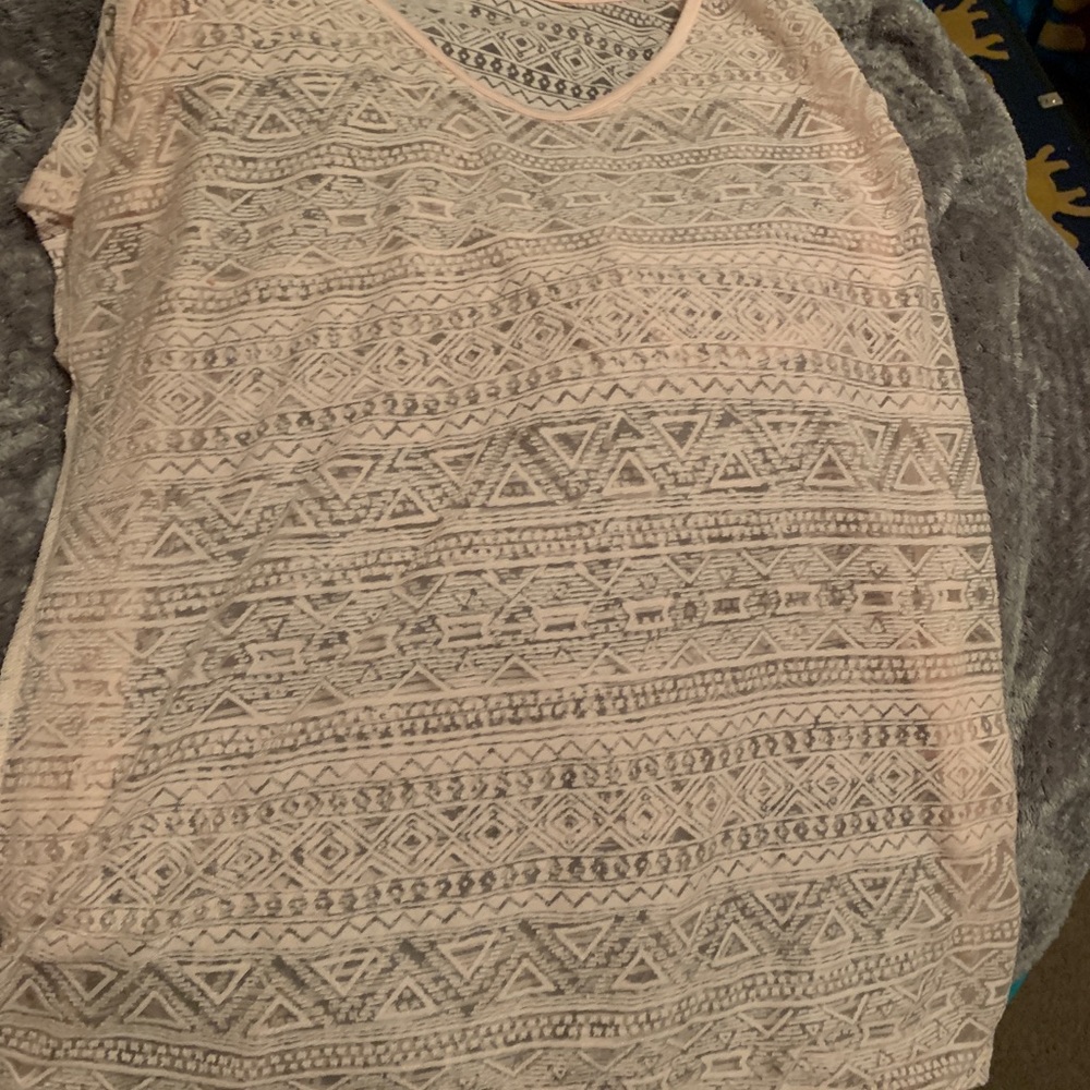 Light pink see through shirt